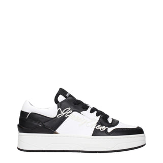 Jimmy Choo Black Leather Low Top Sneakers