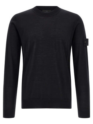 Stone Island Black Virgin Wool Cardigan