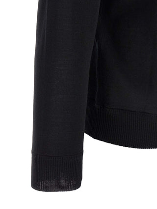 Stone Island Black Virgin Wool Cardigan