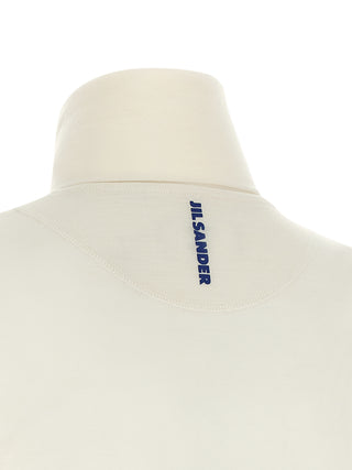 Jil Sander+ Technical Wool Half-Zip Long Sleeve T-Shirt