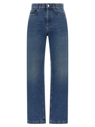 Marni Blue Cotton Straight-Leg Jeans