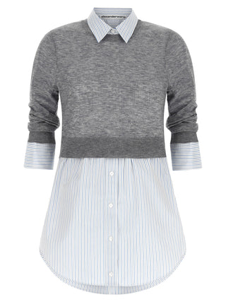 Alexander Wang Gray Wool Blouse