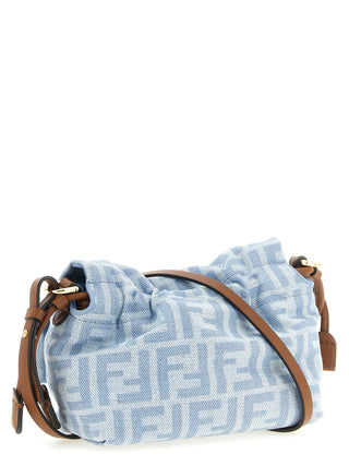 Fendi Mamma Baguette Small Denim Bag