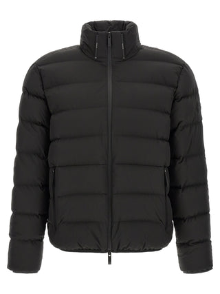 Moncler Black Polyester Full-Length Jacket