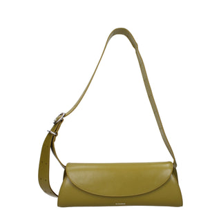 Jil Sander Cannolo Small Leather Crossbody Bag
