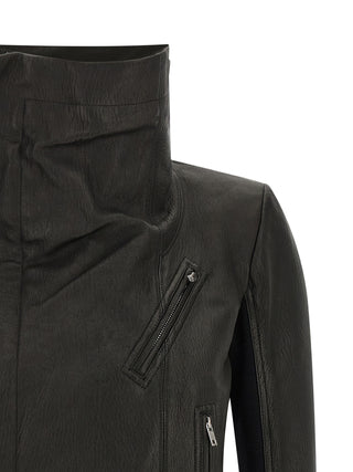 Rick Owens Black Lamb Leather Leather Jacket