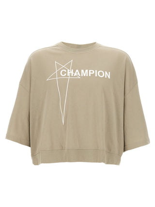 Rick Owens Gray Cotton T-Shirt