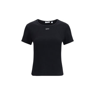 Off-White Black Cotton T-Shirt
