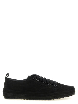 Tom Ford Black Leather Low Top Sneakers