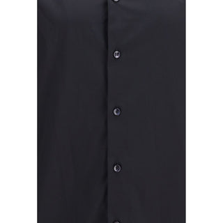 Giorgio Armani Black Cotton Dress Shirt