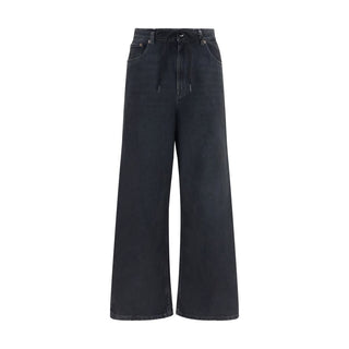 MM6 Black Cotton Relaxed Fit Jeans