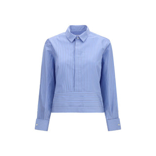 Sacai Blue Cotton Pattern Shirt