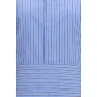 Sacai Blue Cotton Pattern Shirt