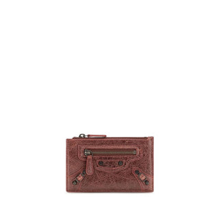 Balenciaga Bordeaux Lamb Wallet