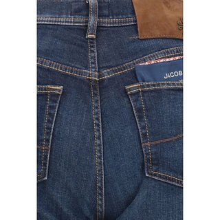 Jacob Cohen Blue Cotton Straight-Leg Jeans