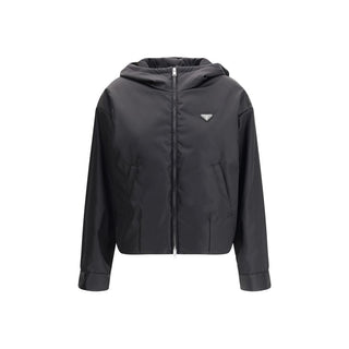 Prada Re-Nylon Hooded Zip Jacket