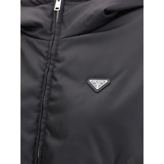Prada Re-Nylon Hooded Zip Jacket