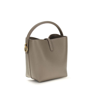 Saint Laurent Beige Calf Leather Backet Bag