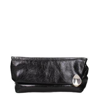 Jil Sander Vintage-Effect Leather Clutch Bag