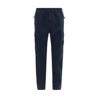 Stone Island Blue Cotton Cargo Pants