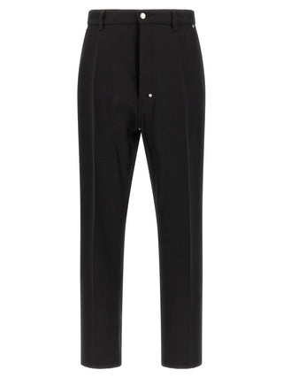 Rick Owens Black Cotton Casual Pants