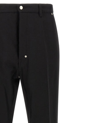 Rick Owens Black Cotton Casual Pants
