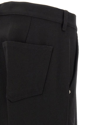 Rick Owens Black Cotton Casual Pants