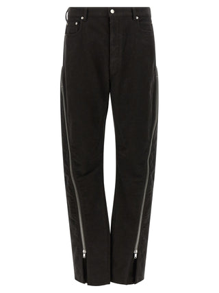 Rick Owens Black Cotton Flared Pants