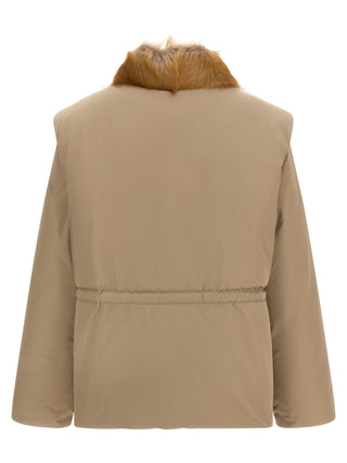 Moncler Beige Polyester Sleeveless Jacket