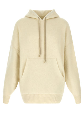 Rick Owens White Marabou Sweatshirt