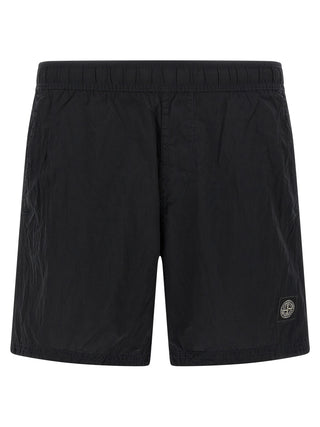 Stone Island Blue Polyamide Swim Shorts