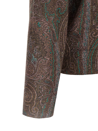 Etro Bordeaux Silk Cardigan
