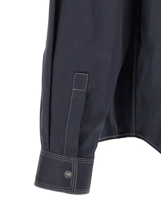 Fendi Blue Cotton Blouse