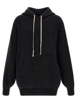 Rick Owens Black Marabou Sweatshirt