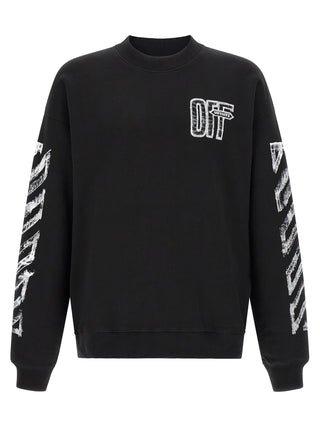 Off-White Black Cotton Sweatshirt