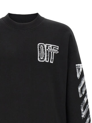 Off-White Black Cotton Sweatshirt