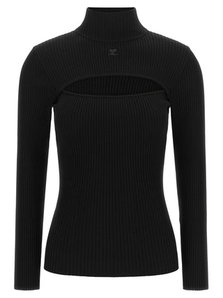 Courrèges Cut-Out Ribbed Sweater