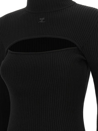Courrèges Cut-Out Ribbed Sweater