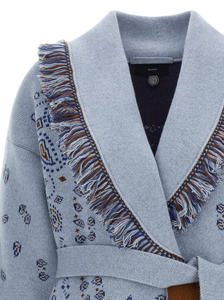 Alanui Blue Cashmere Cardigan