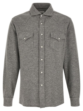 Brunello Cucinelli Gray Cashmere Blouse