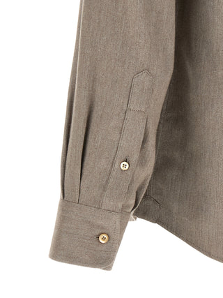 Brunello Cucinelli Gray Cotton Blouse