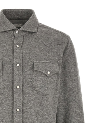Brunello Cucinelli Gray Cashmere Blouse