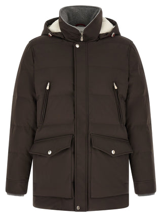 Brunello Cucinelli Brown Polyamide Parka