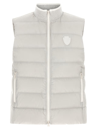 Brunello Cucinelli Gray Polyester Sleeveless Jacket