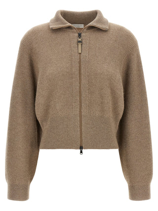 Brunello Cucinelli Brown Cashmere Cardigan
