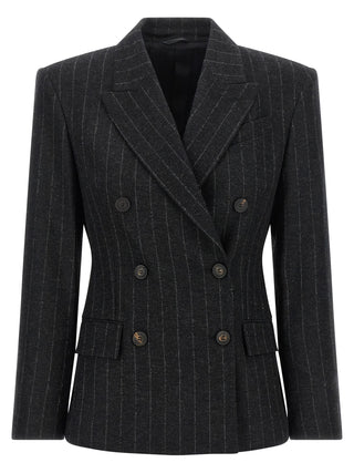 Brunello Cucinelli Gray Virgin Wool Blazer