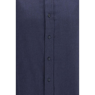 Brunello Cucinelli Blue Cotton Dress Shirt