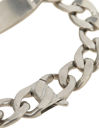Maison Margiela Logo Plaque Curb Chain Bracelet