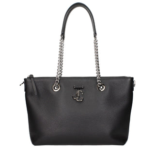 Jimmy Choo Logo Leather Top Handle Shoulder Bag
