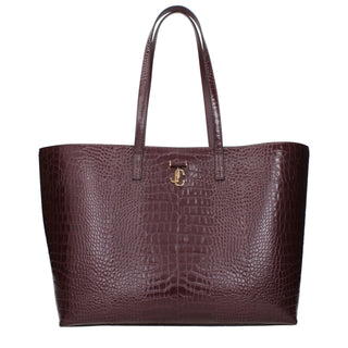 Jimmy Choo JC Logo Large Leather Shopping Tote